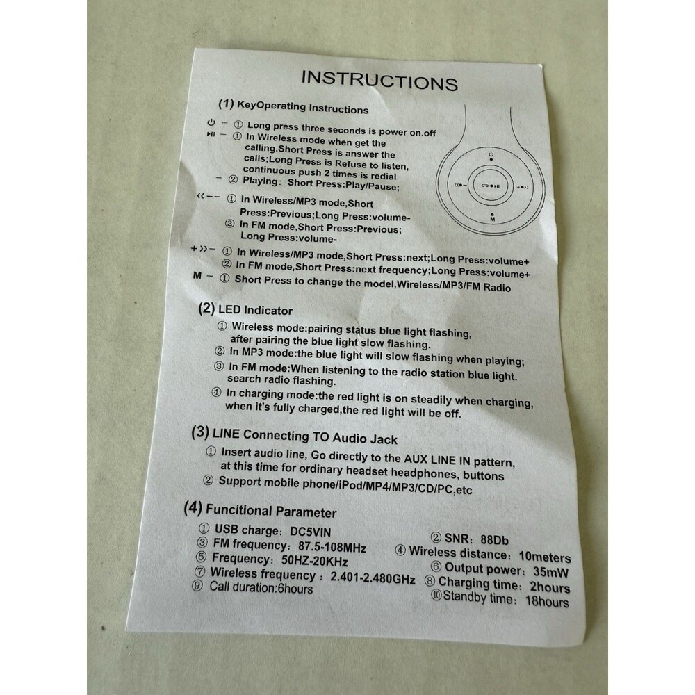 Headset Ear Bluetooth Headset B39 Ear Wireless Headset LED Flashing Pink New - Picture 10 of 10